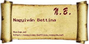 Nagyiván Bettina névjegykártya